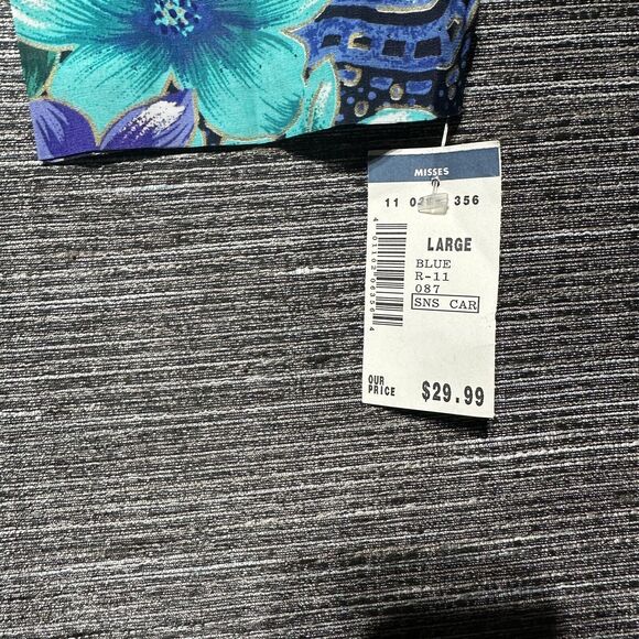 Ship N Shore Vintage Blazer Women's L Blue Green Single Button Made in USA - Picture 2 of 13